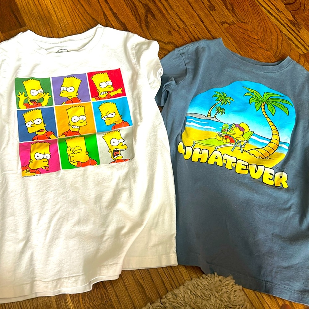2 Size 8 kids Bart Simpson t shirts